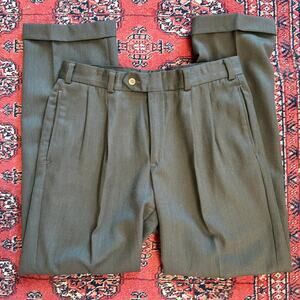 Bills Khakis Men’s M2P 34x33 Green Wool Pants #6344 USA